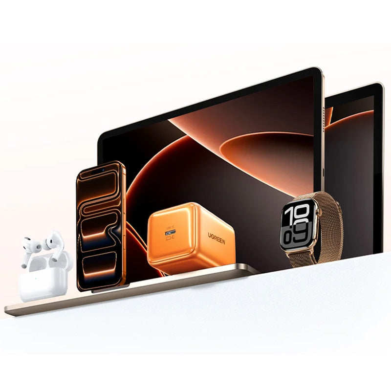 Schnell-Ladegerät GaN mit USB-C, 45W Super Fast Charging 2.0, Ugreen X524 Zapix, Orange