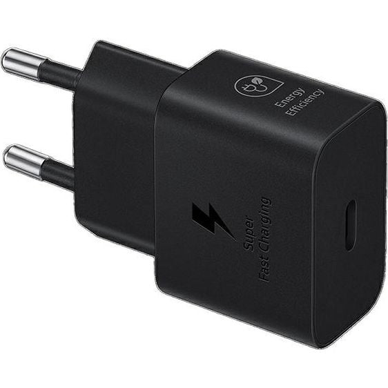 Wandladegerät Samsung Fast Charge EP-T2510XB PD 25W + USB-C Kabel, Schwarz