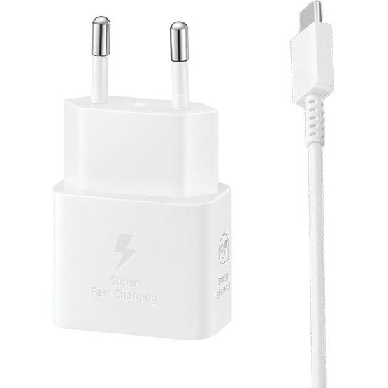 Wandladegerät Samsung Fast Charge EP-T2510XW PD 25W + USB-C Kabel, Weiß