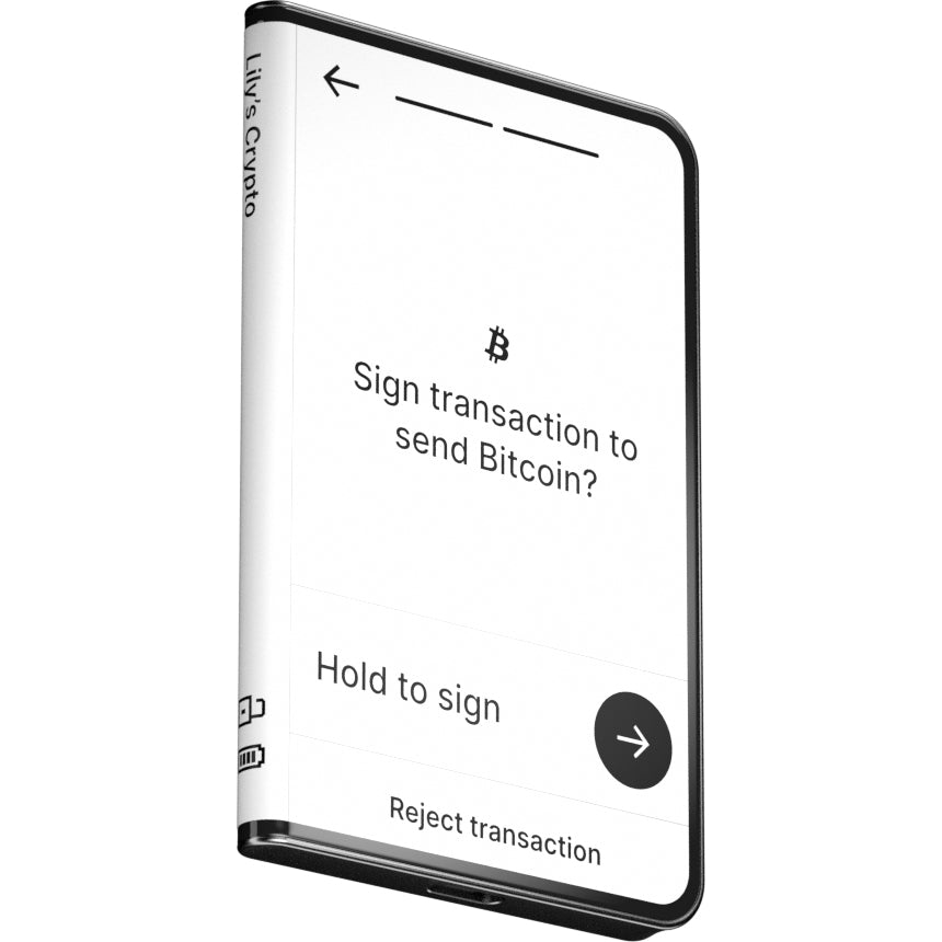 Kryptowährungs-Wallet und NFT Ledger Stax + Hülle, Grau