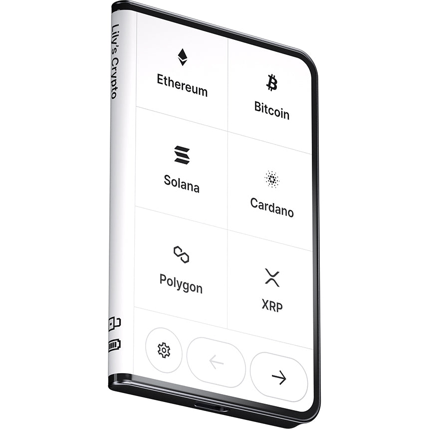 Kryptowährungs-Wallet und NFT Ledger Stax + Hülle, Grau