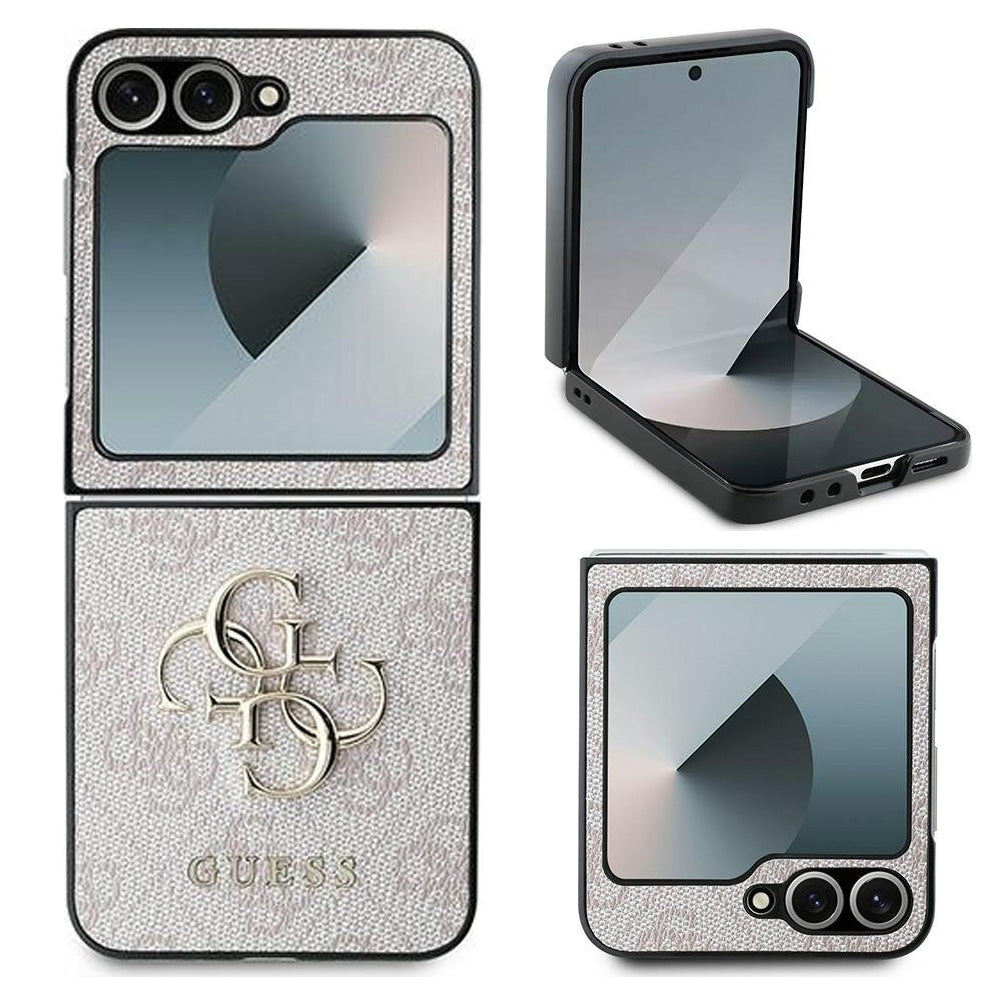 Handyhülle für Galaxy Z Flip7 FE / Z Flip6, Guess 4G Metal Gold Logo, Rosa