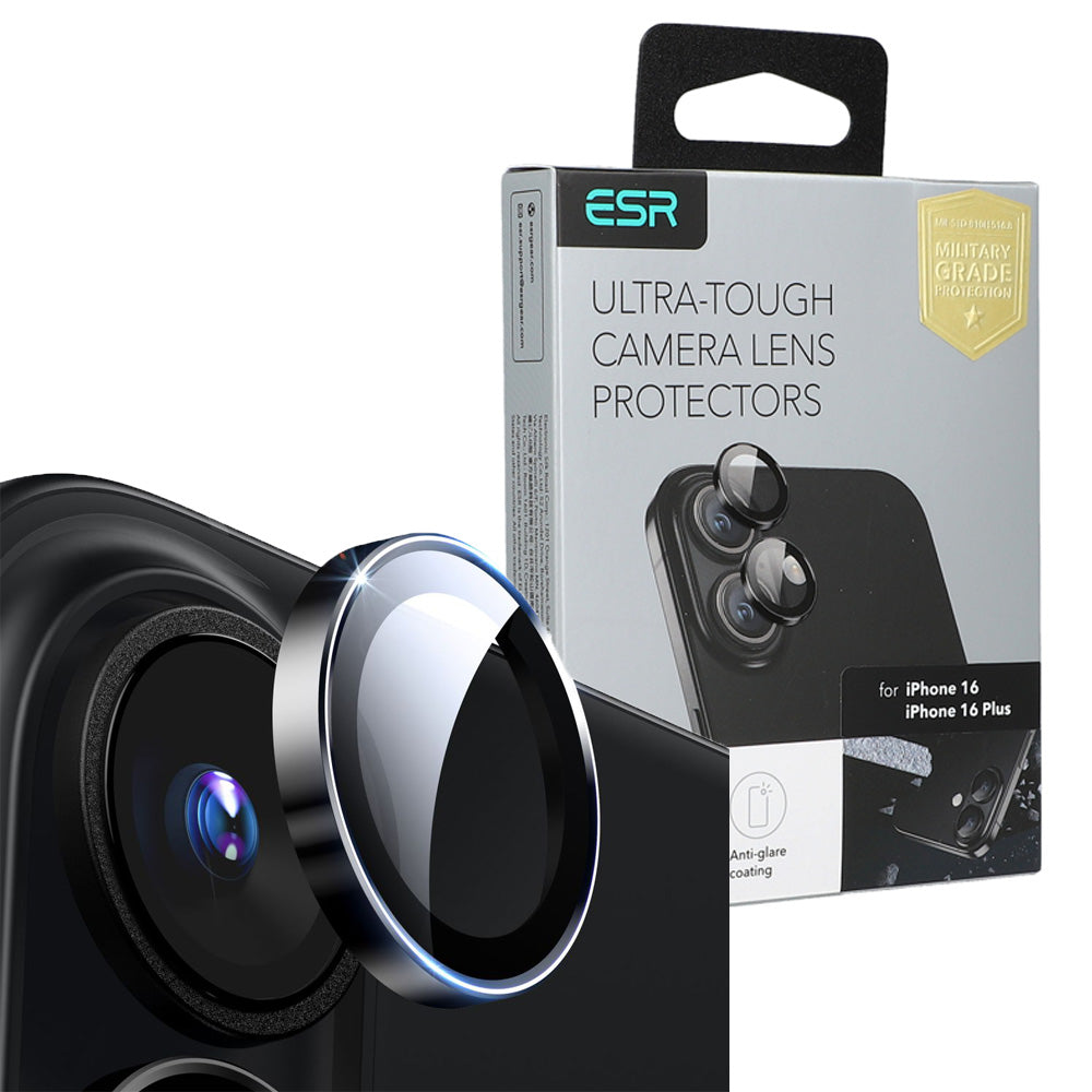 Kameraglas ESR Camera Lens für iPhone 16, iPhone 16 Plus, Schwarz