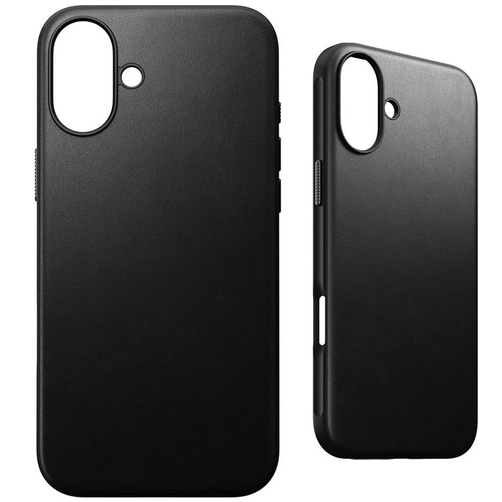 Leder Handyhülle für iPhone 16 Plus, Nomad Modern Leather MagSafe, Schwarz