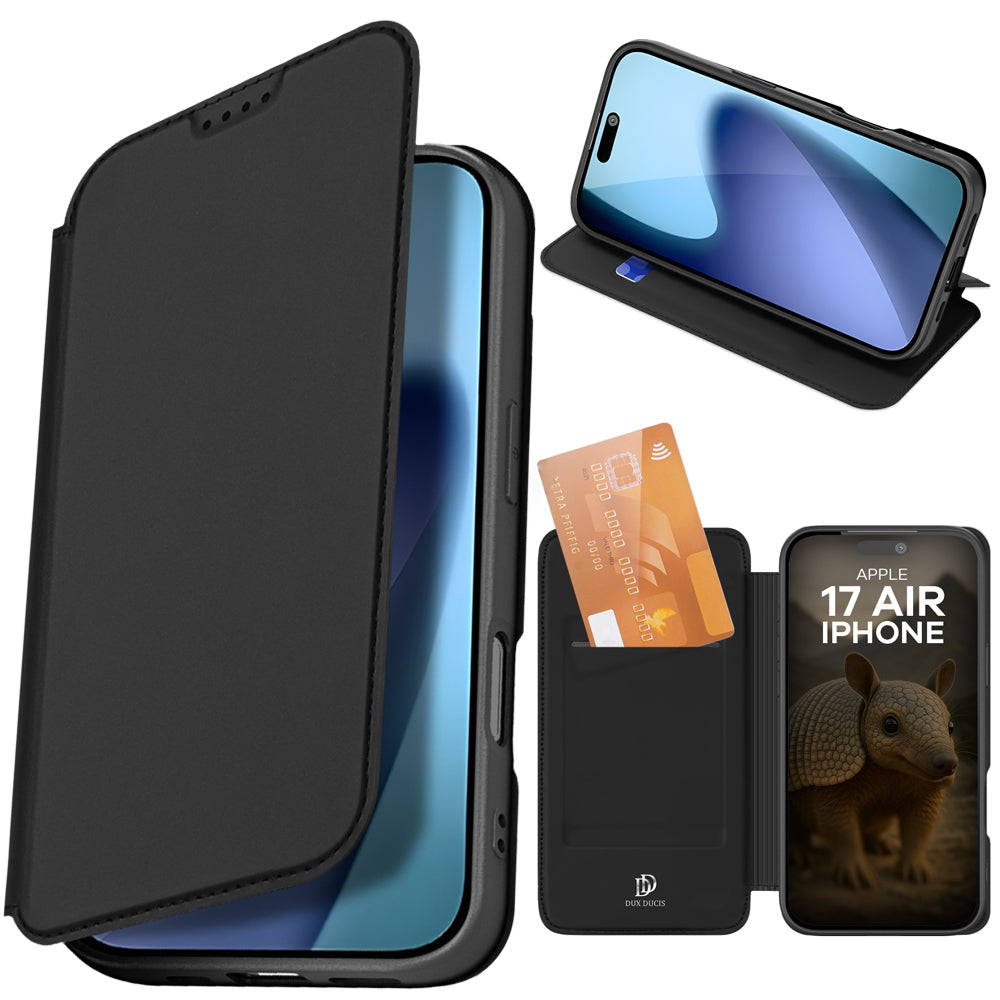 Handyhülle mit Klappe für iPhone Air, Dux Ducis Skin Pro, Schwarz