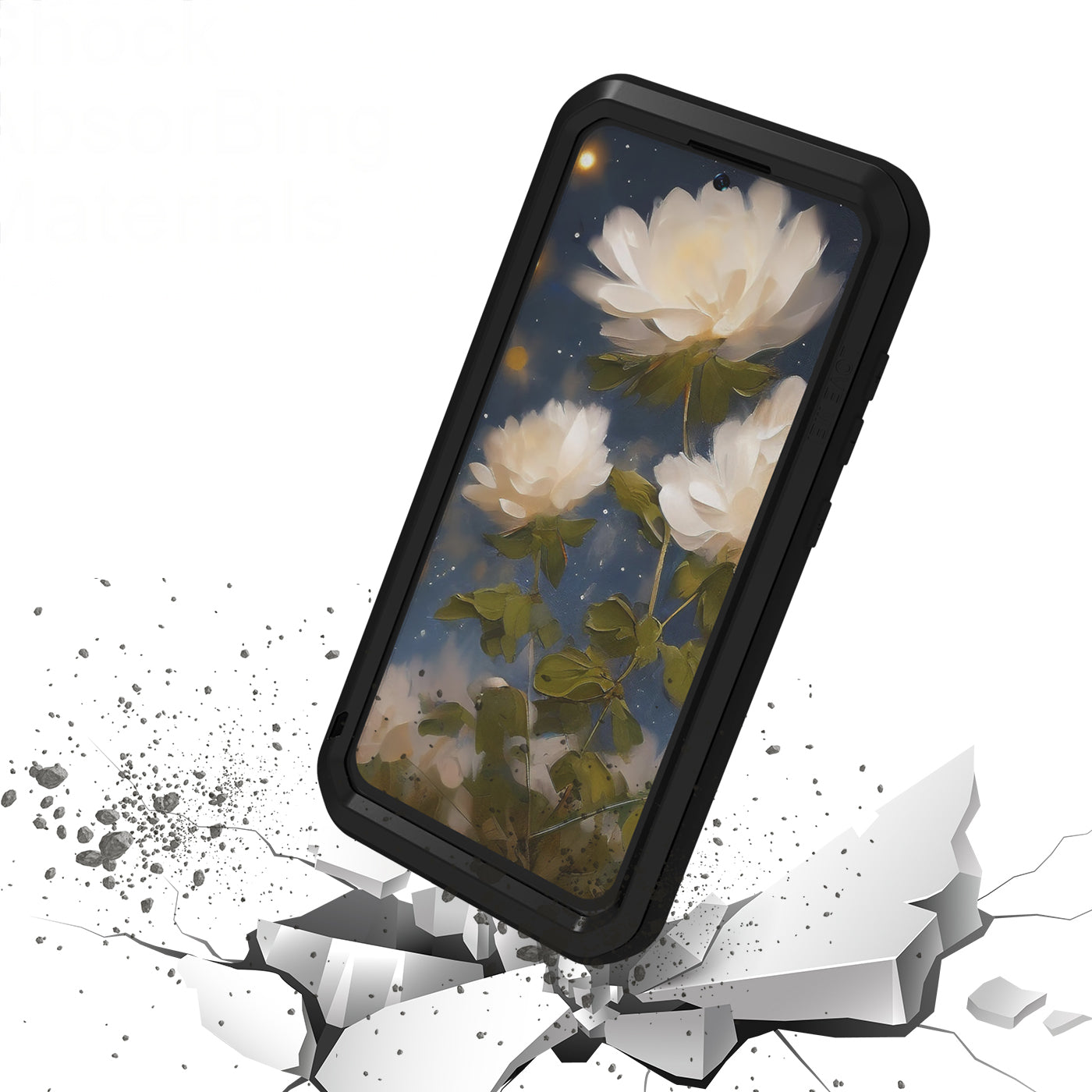 Handyhülle für Galaxy S25 Plus, Love Mei Powerful mit Glas, Schwarz