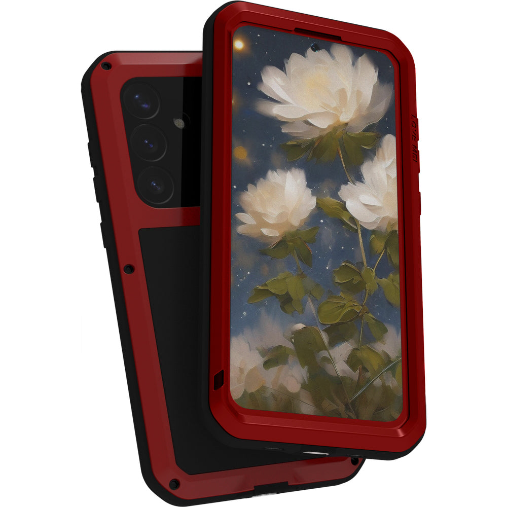 Handyhülle für Galaxy S25 Plus, Love Mei Powerful mit Glas, Rot