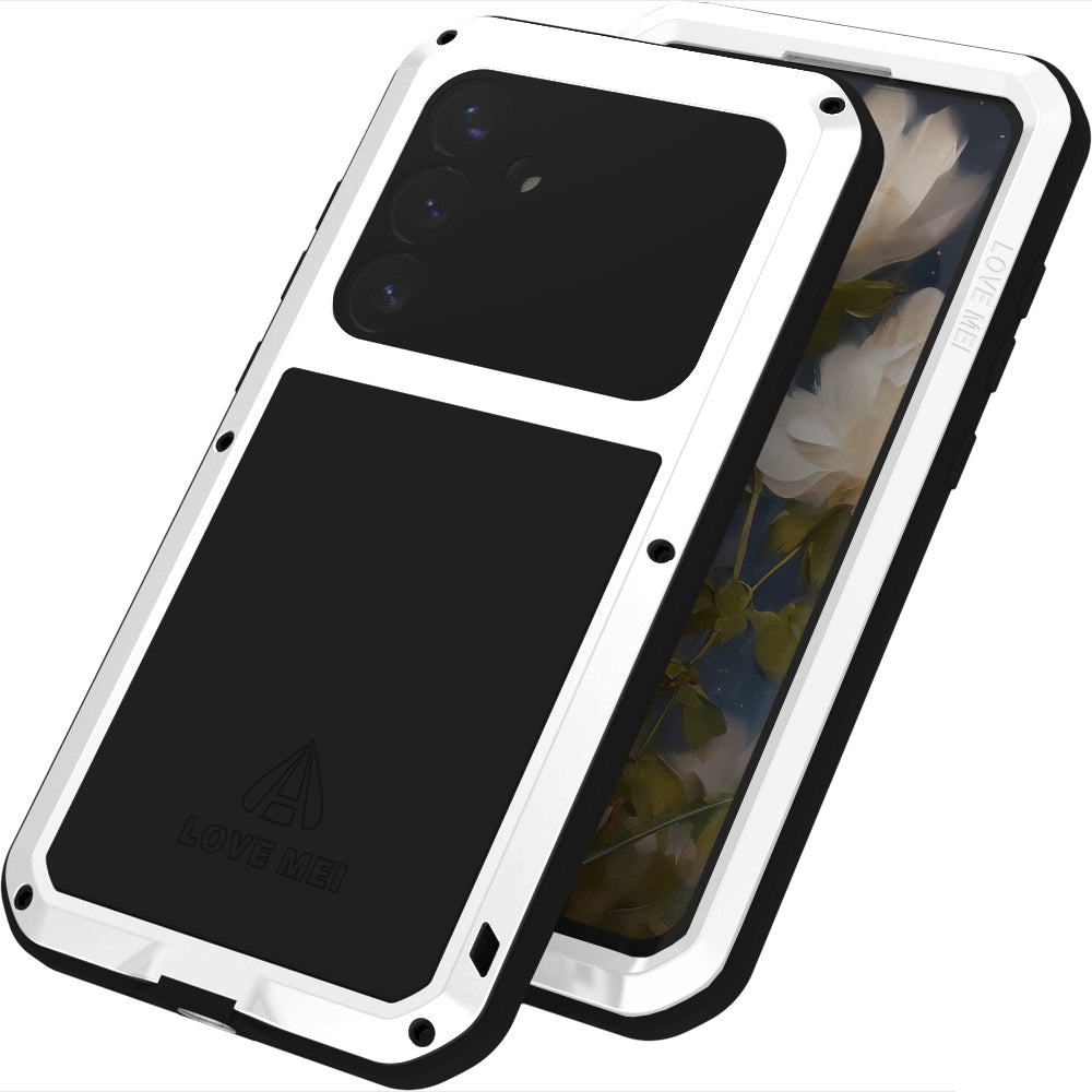 Handyhülle für Galaxy S25 Plus, Love Mei Powerful mit Glas, Weiß