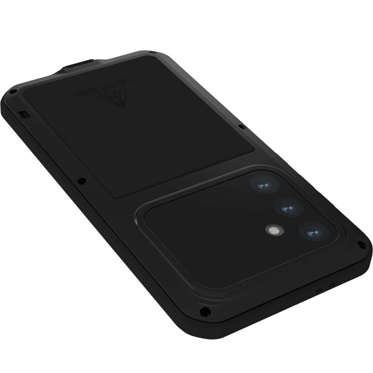 Handyhülle für Galaxy S24 FE, Love Mei Powerful mit Glas, Schwarz
