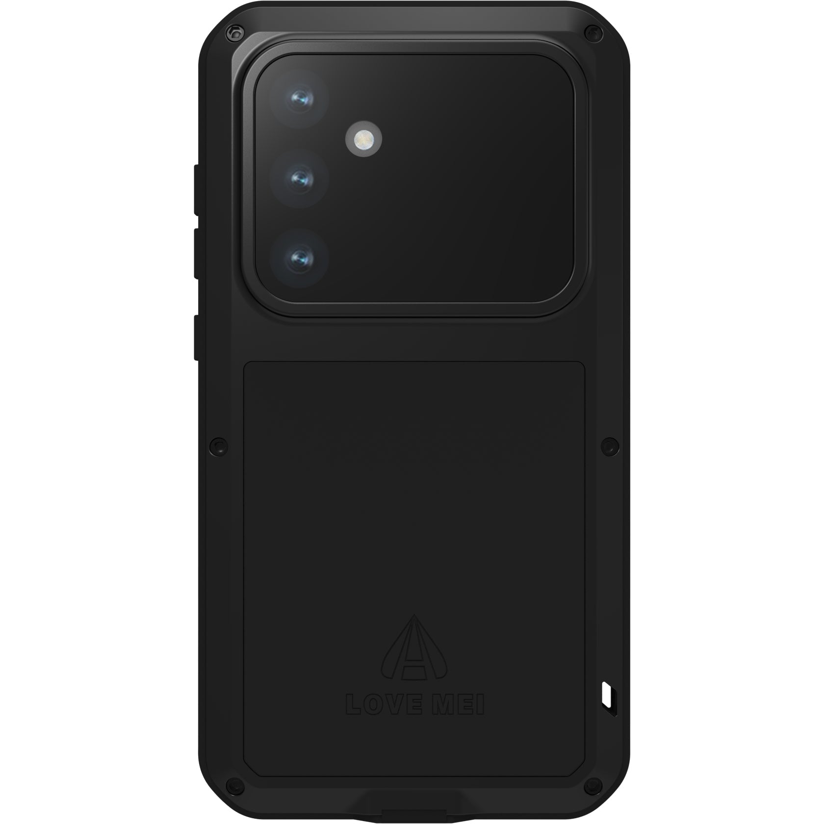 Handyhülle für Galaxy S24 FE, Love Mei Powerful mit Glas, Schwarz