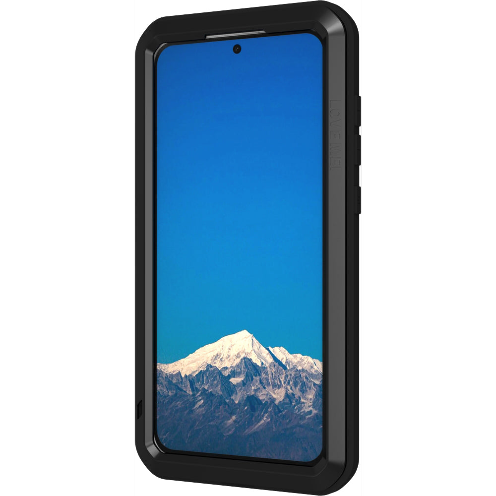 Handyhülle für Galaxy S25 FE, Love Mei Powerful mit Glas, Schwarz