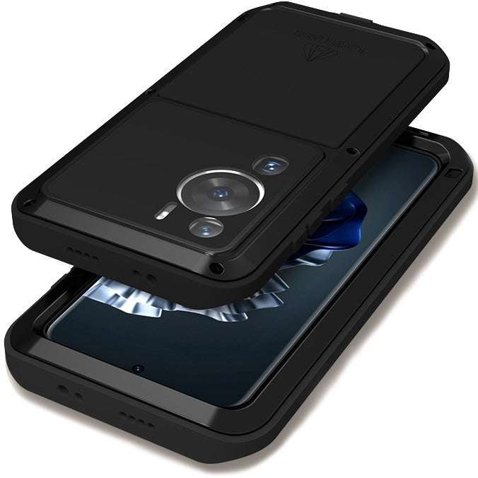 Gepanzerte Handyhülle für Huawei P60, Love Mei Powerful, Schwarz