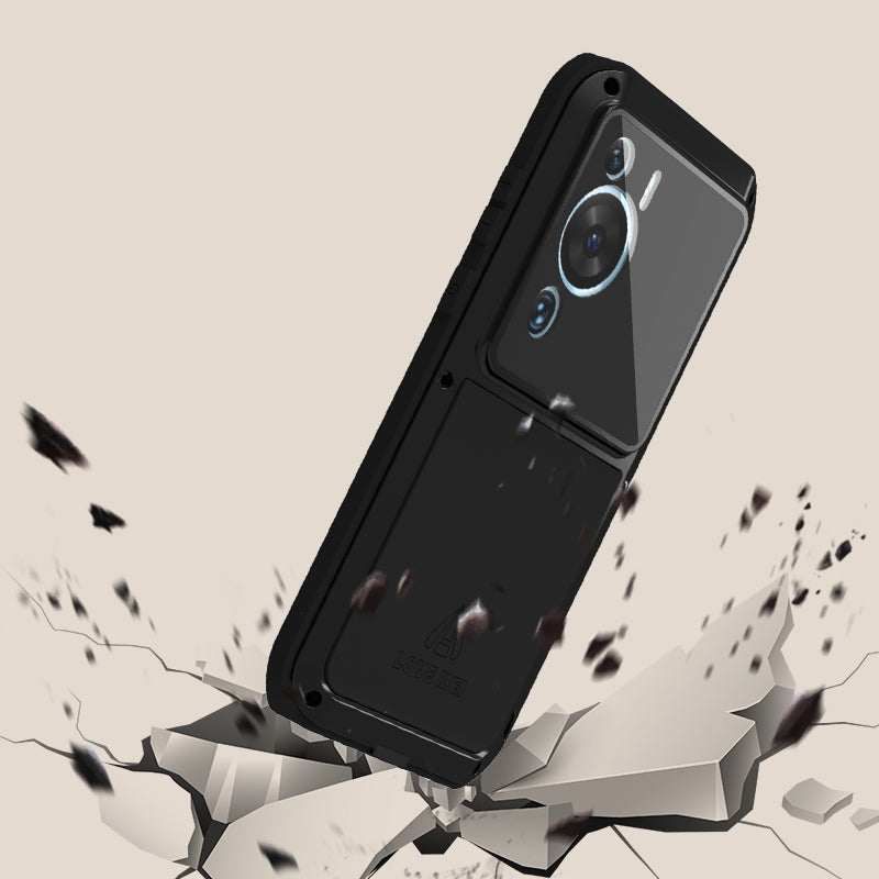 Gepanzerte Handyhülle für Huawei P60, Love Mei Powerful, Schwarz