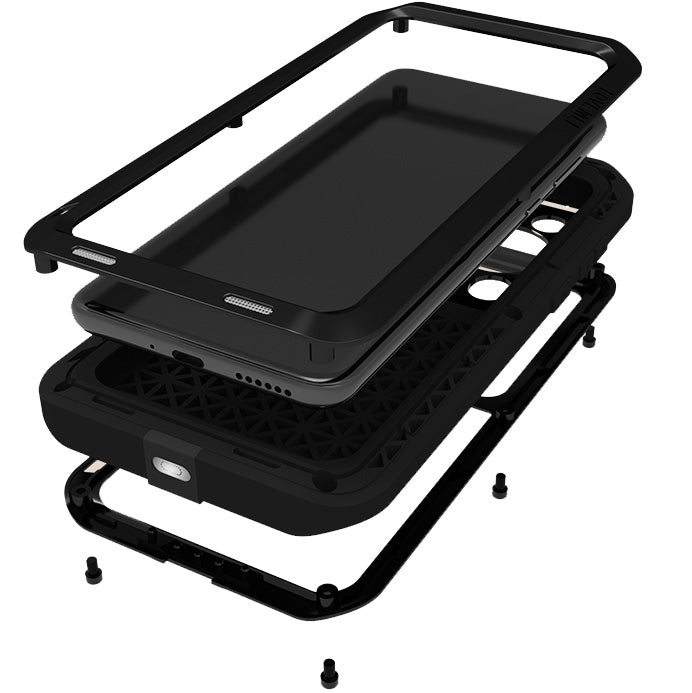 Gepanzerte Handyhülle für Huawei P60, Love Mei Powerful, Schwarz