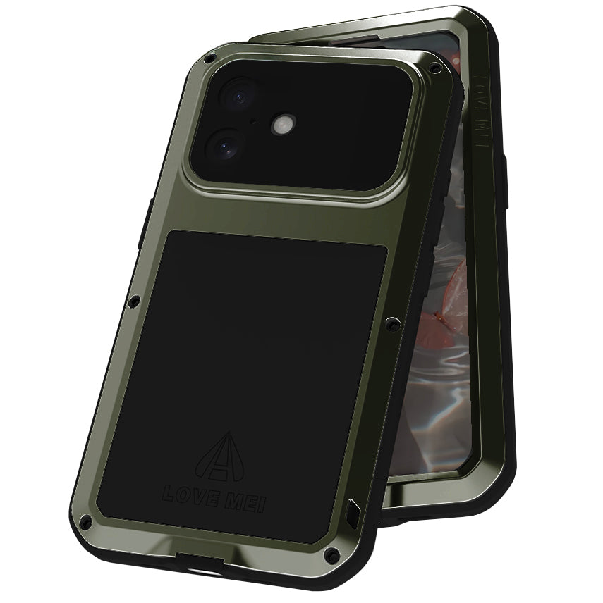 Handyhülle für iPhone 17, Love Mei Powerful mit Glas, Grün