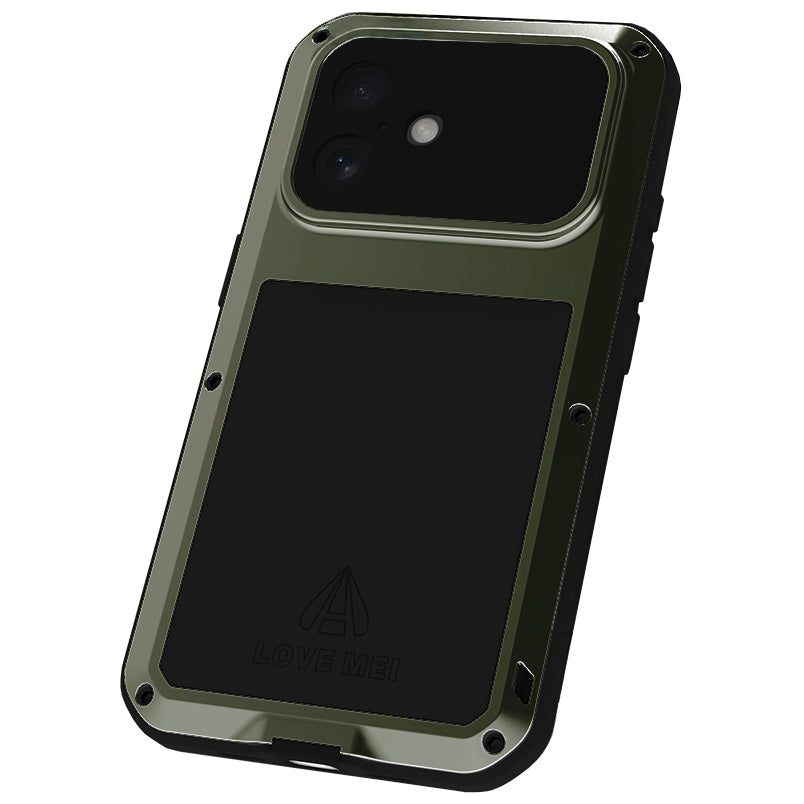 Handyhülle für iPhone 17, Love Mei Powerful mit Glas, Grün