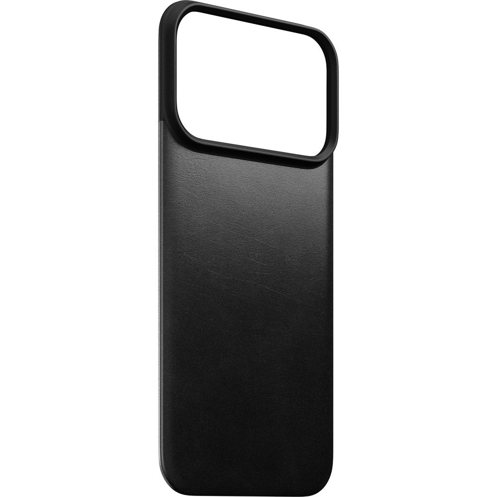 Leder Handyhülle für iPhone 18 Pro / 17 Pro, Nomad Magnetic Leather Back Horween Series mit MagSafe, Schwarz (1/8)