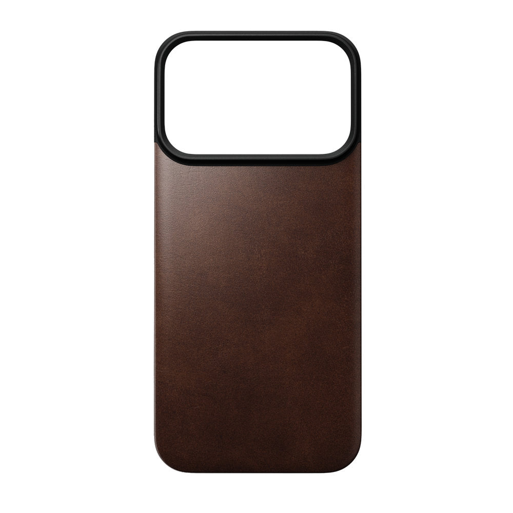 Leder Handyhülle für iPhone 18 Pro / 17 Pro, Nomad Magnetic Leather Back Horween Series mit MagSafe, rustikales Braun (2/8)