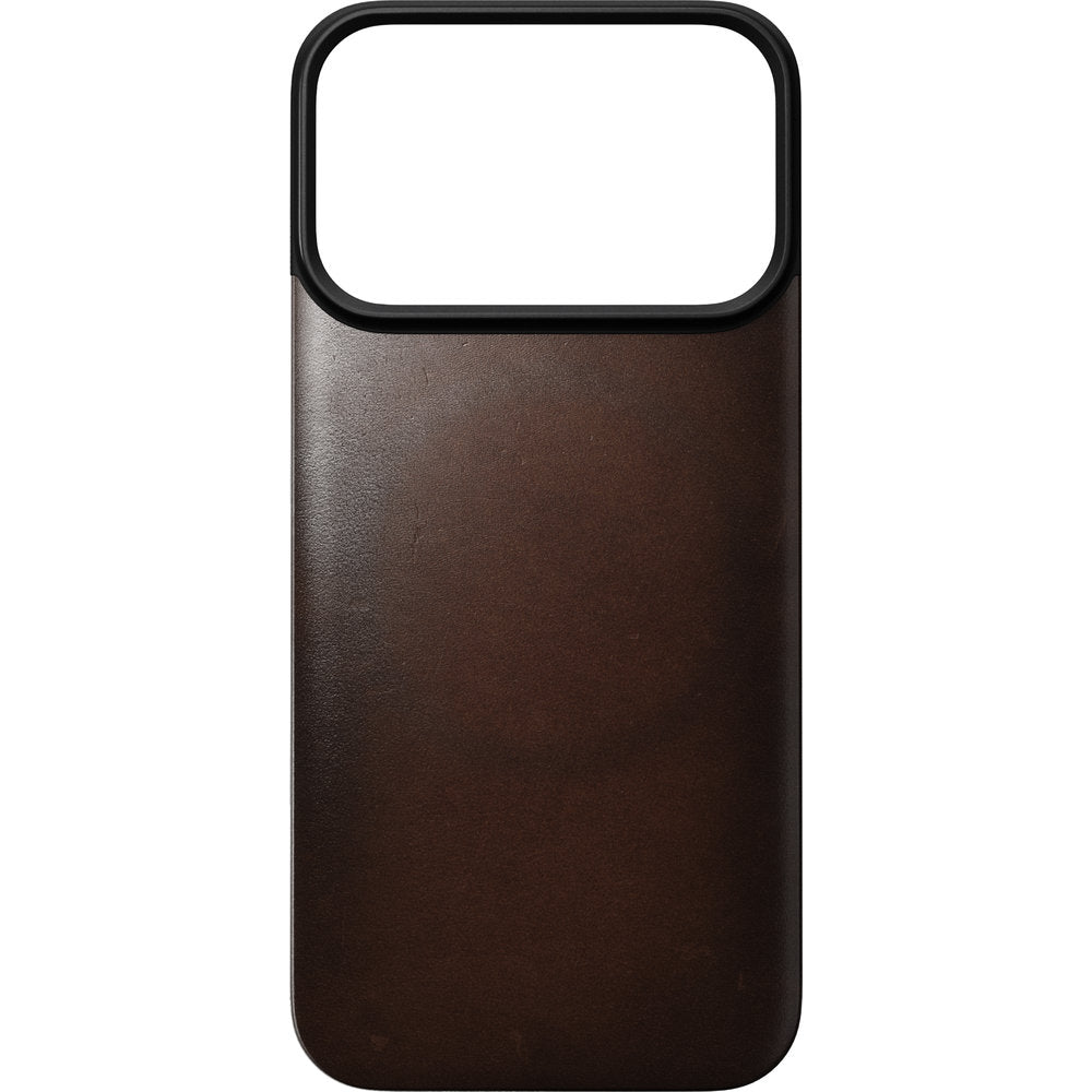 Leder Handyhülle für iPhone 18 Pro / 17 Pro, Nomad Magnetic Leather Back Horween Series mit MagSafe, rustikales Braun (4/8)