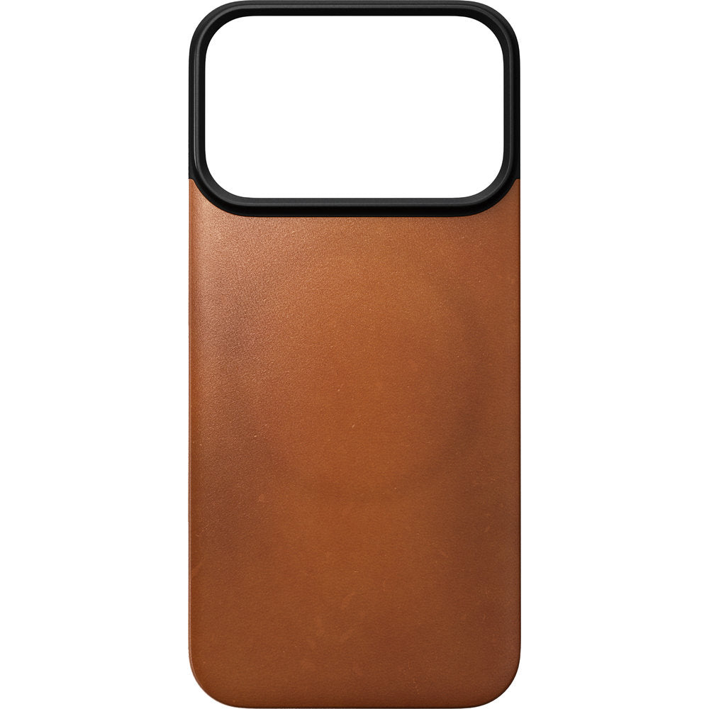 Leder Handyhülle für iPhone 18 Pro / 17 Pro, Nomad Magnetic Leather Back Horween Series mit MagSafe, Hellbraun (4/8)