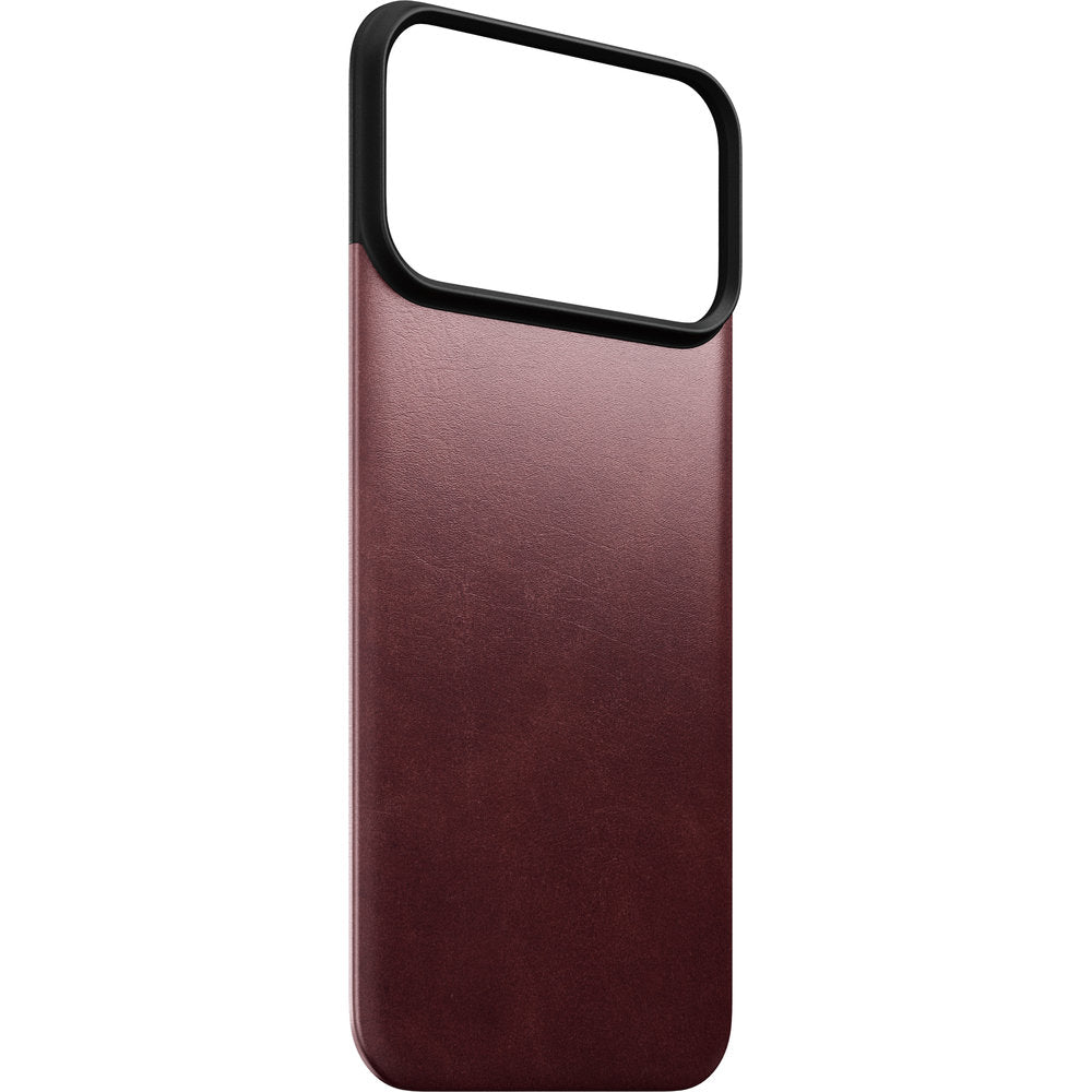 Leder Handyhülle für iPhone 18 Pro Max / 17 Pro Max, Nomad Magnetic Leather Back Horween Series mit MagSafe, Burgunderrot (1/8)