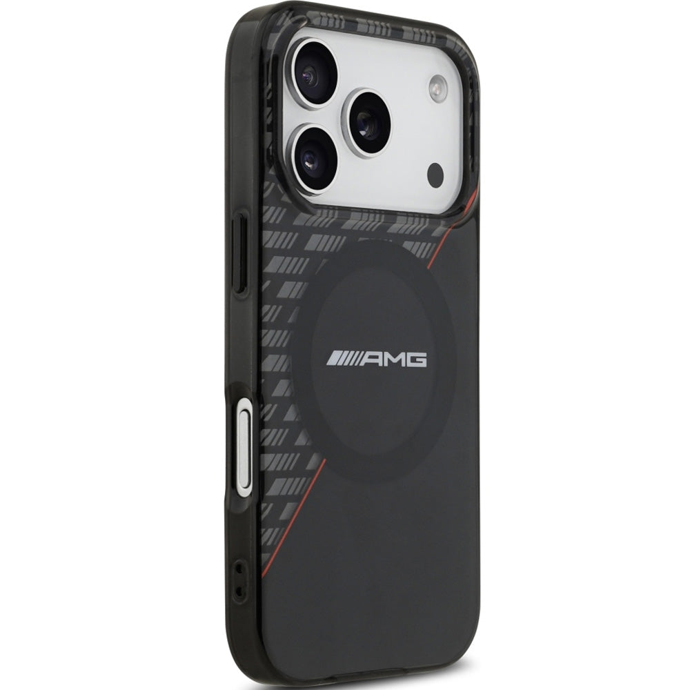 Handyhülle für iPhone 18 Pro / 17 Pro, Mercedes AMG IML Double Layer Rhombs mit MagSafe, Durchscheinend-Schwarz (4/8)