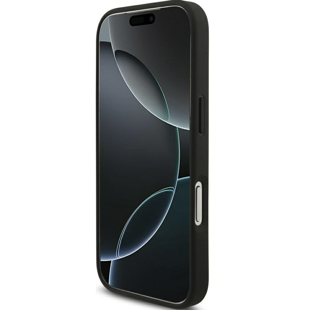 Handyhülle für iPhone 18 Pro Max / 17 Pro Max, Mercedes-Benz AMG Leather Debossed Lines Logo, Schwarz (5/8)