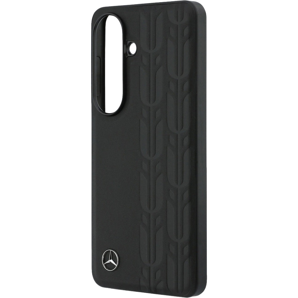 Handyhülle für Galaxy S26 Ultra, Mercedes-Benz Leather Laurel Leaves Stripes mit MagSafe, Schwarz mit sportlich-elegantem Muster