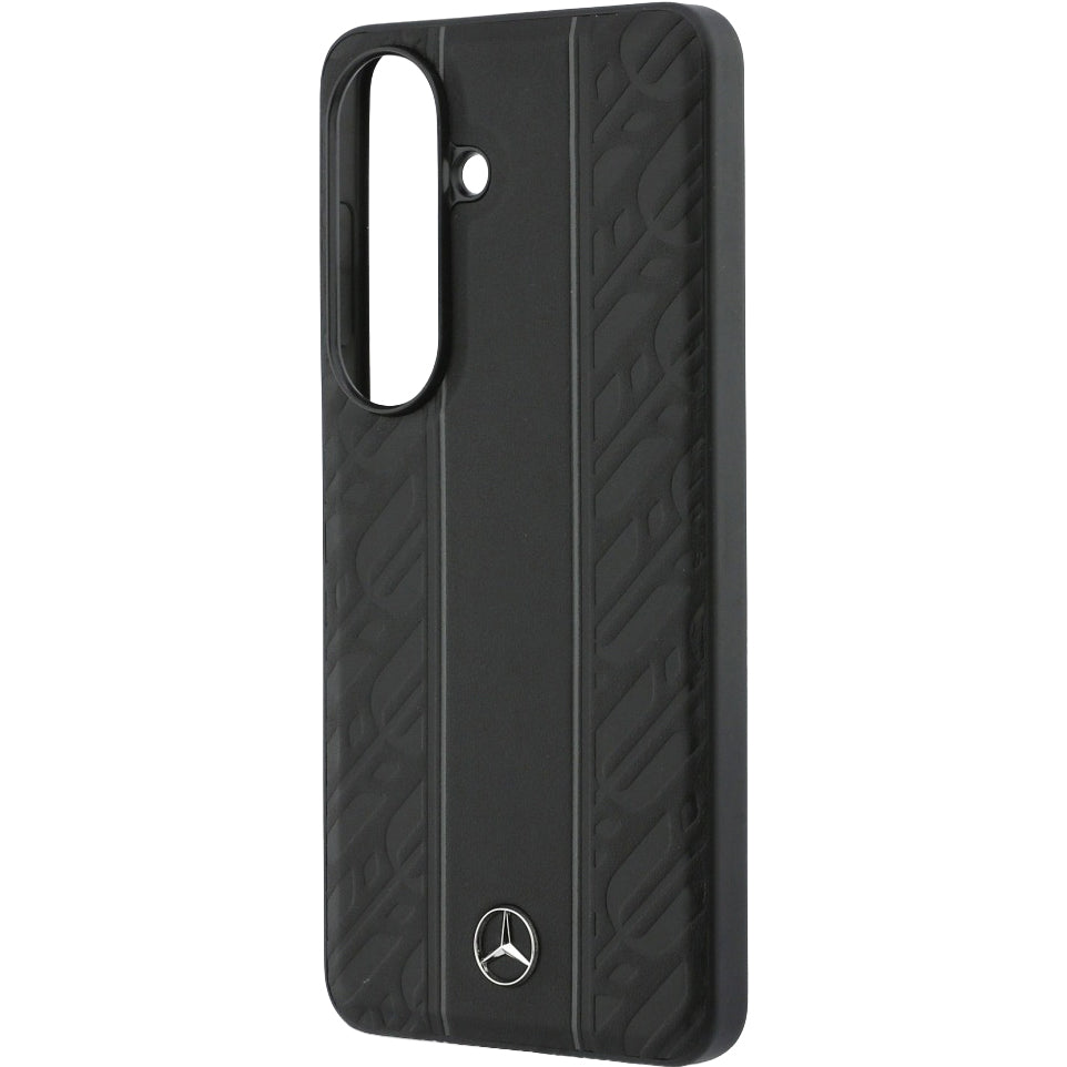Handyhülle für Galaxy S26, Mercedes-Benz Leather Laurel Leaves Stripes mit MagSafe, Schwarz