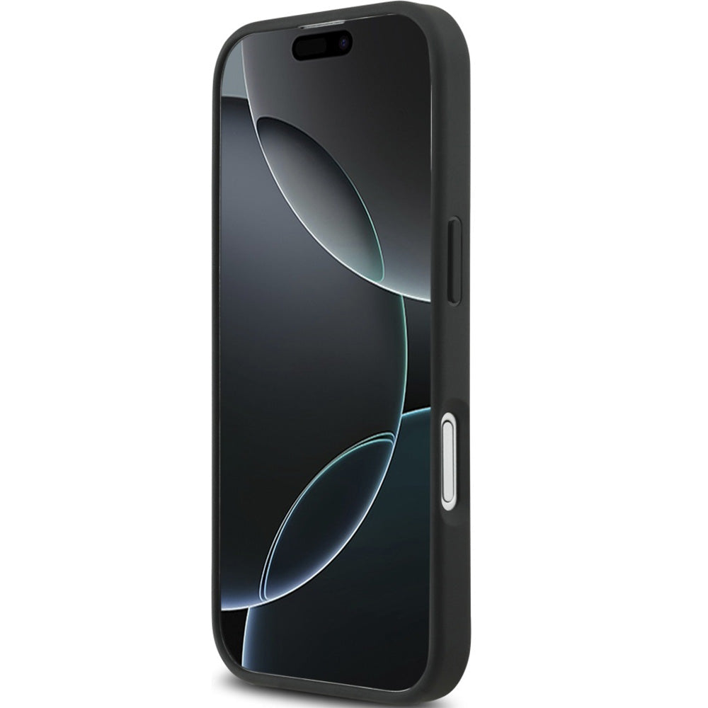 Handyhülle für iPhone 17, Mercedes-Benz Leather Laurel Leaves Stripes mit MagSafe, Schwarz