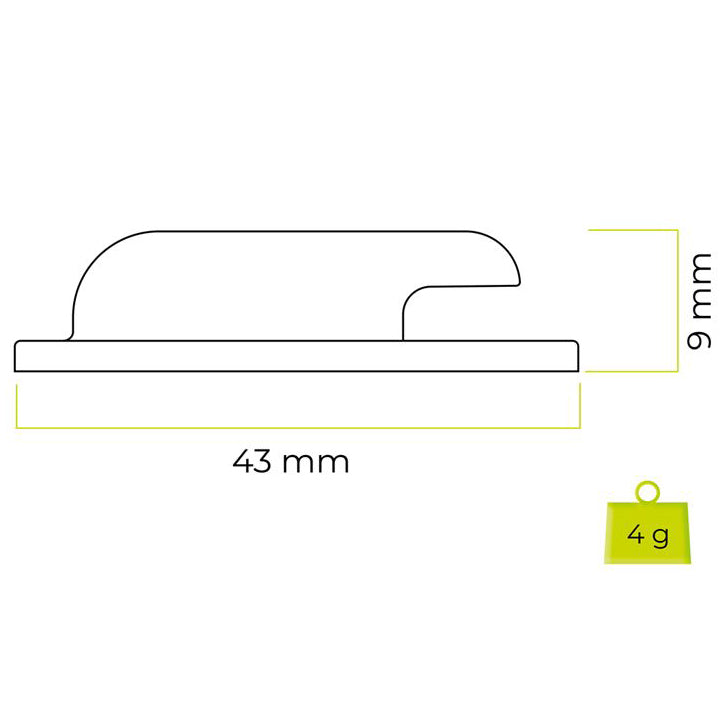 Hülle / Schlüsselanhänger für Apple AirTag, Mobile Origin AirTag Sticker Mount A2, 2 Stück, Weiß