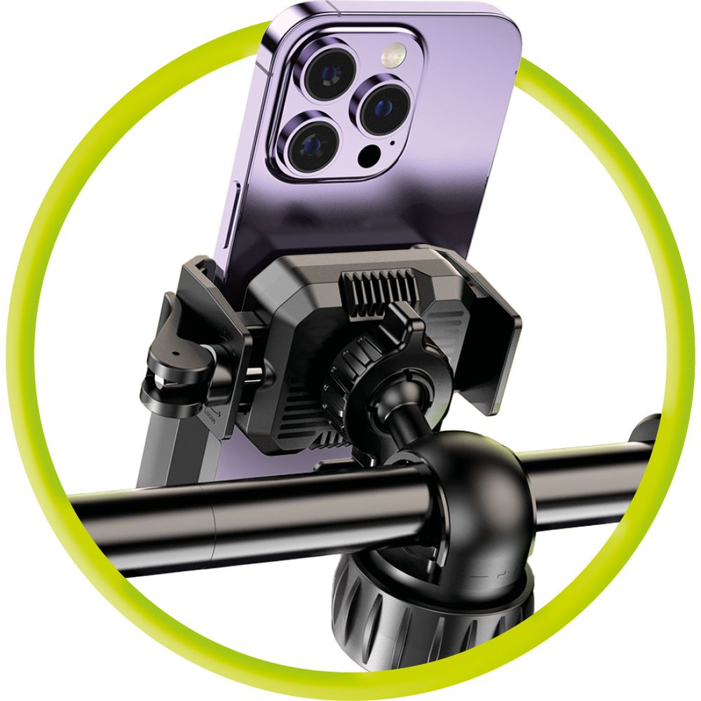 Fahrrad-/Motorradhalterung für Handy am Lenker, Mobile Origin Bike Phone Holder B2, Schwarz
