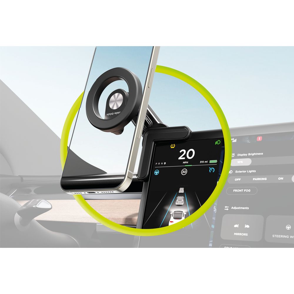 Magnetische Autohalterung für die Ecke des Bildschirms mit MagSafe, Mobile Origin MO20, Schwarz