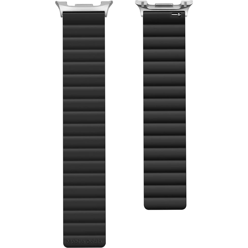 Silikonband für Galaxy Watch 8 40 / 44 / 46 mm Mobile Origin Easy Strap, Schwarz
