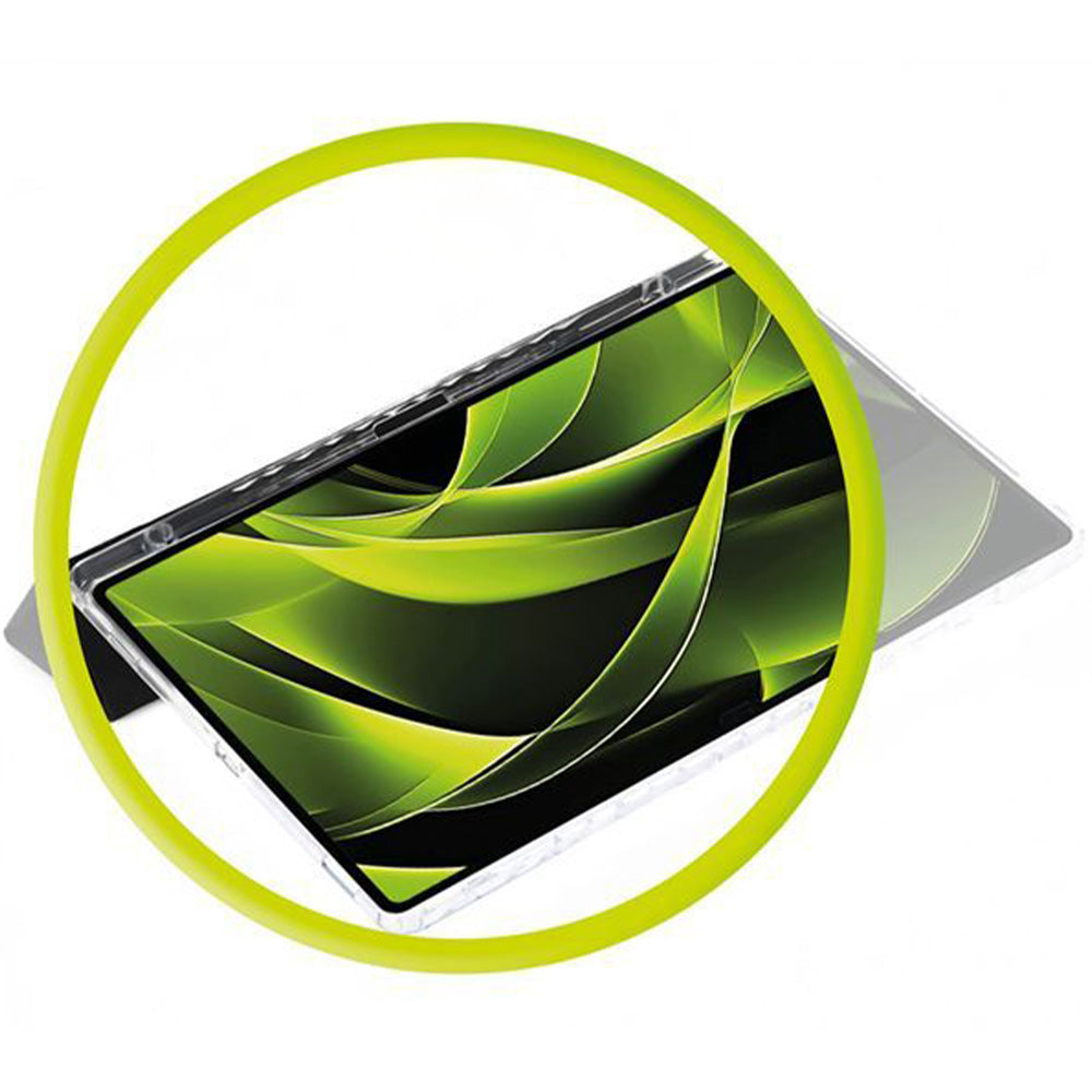 Schutzhülle für Galaxy Tab S10 Plus, Mobile Origin Easy Tablet Case, Schwarz-Transparent