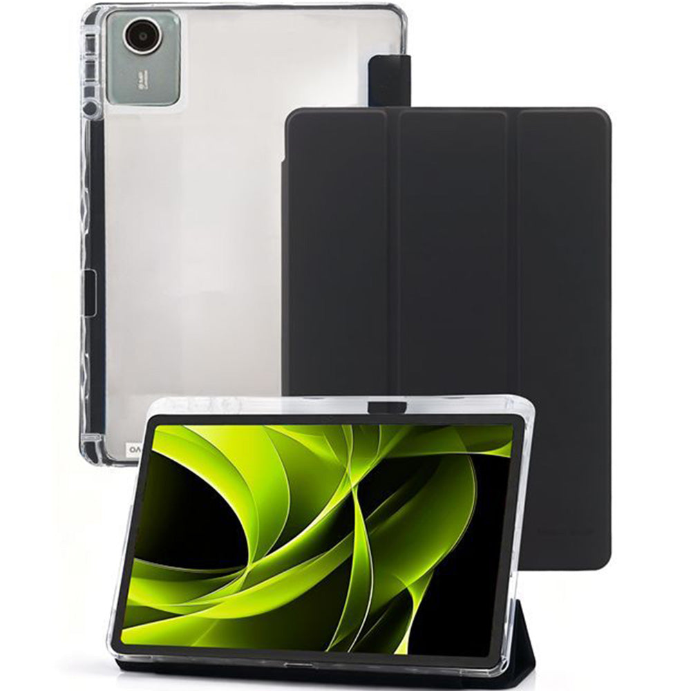 Schutzhülle für Lenovo Tab M11 10,95", Mobile Origin Easy Tablet Case, Schwarz-Transparent