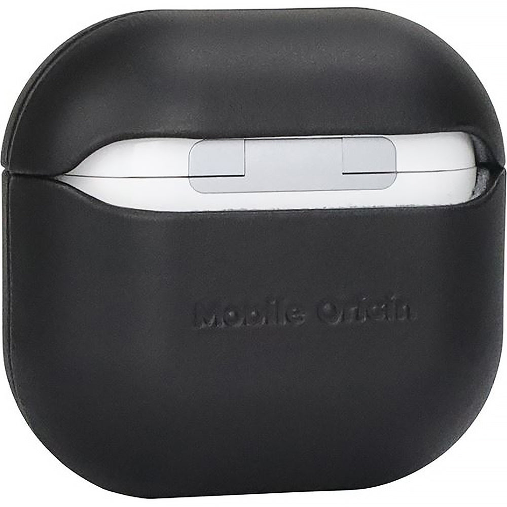 Hülle für AirPods 5 / 4, Mobile Origin Leather Case, Schwarz