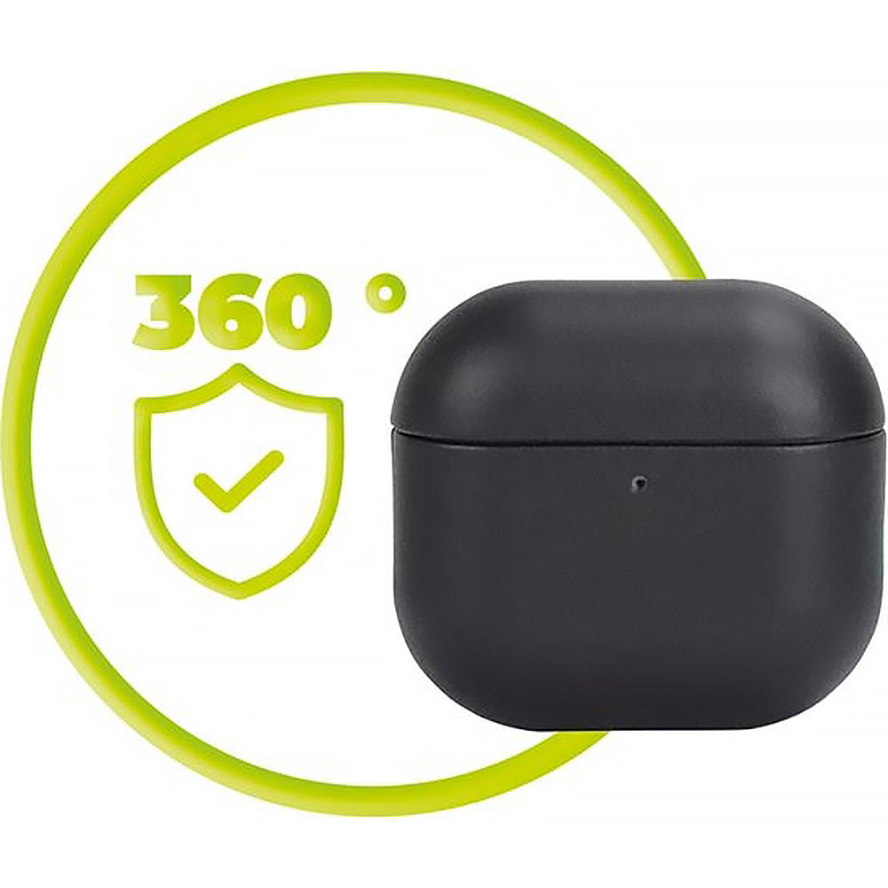 Hülle für AirPods 5 / 4, Mobile Origin Leather Case, Schwarz