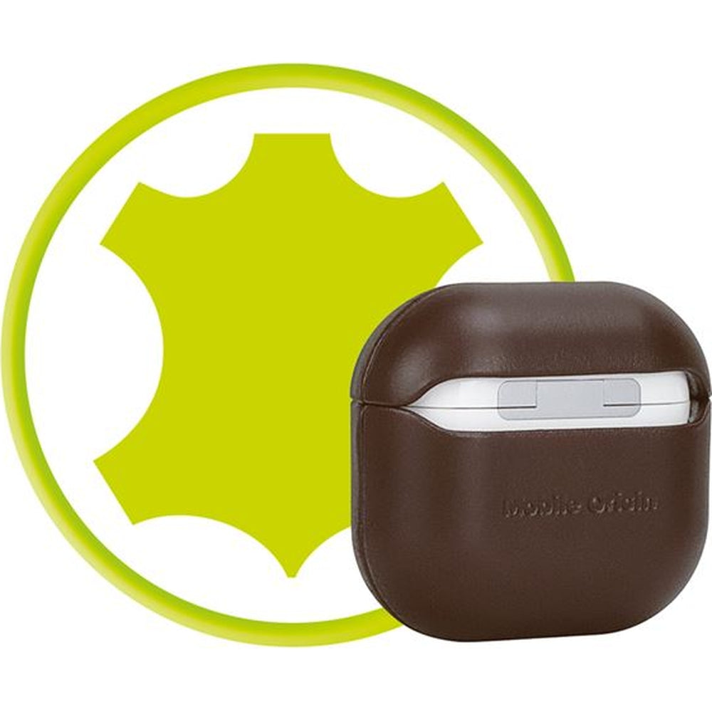 Hülle für AirPods 5 / 4, Mobile Origin Leather Case, Braun
