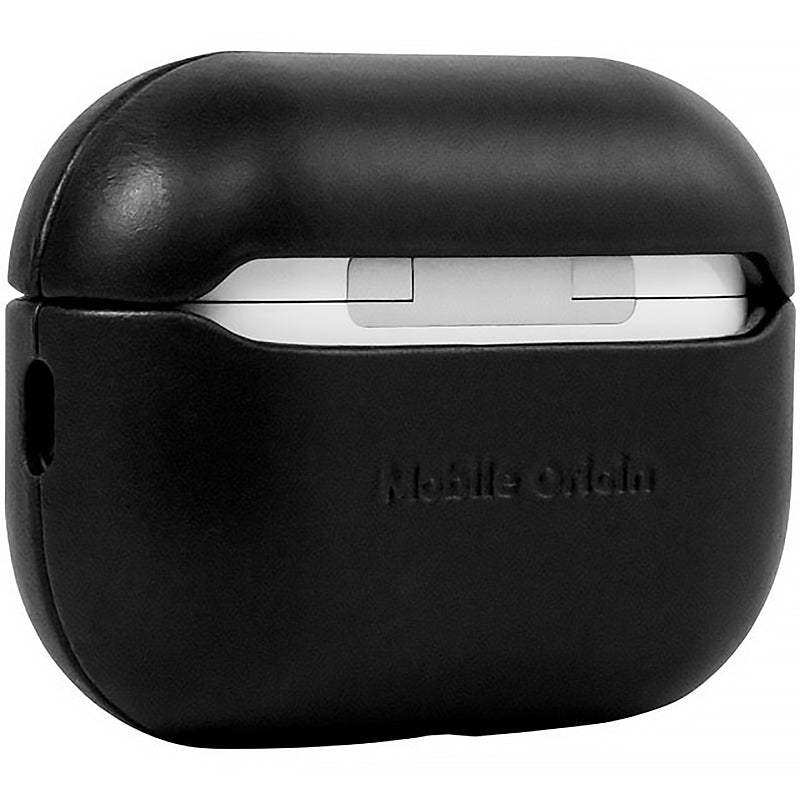 Hülle für AirPods Pro 2, Mobile Origin Leather Case, Schwarz
