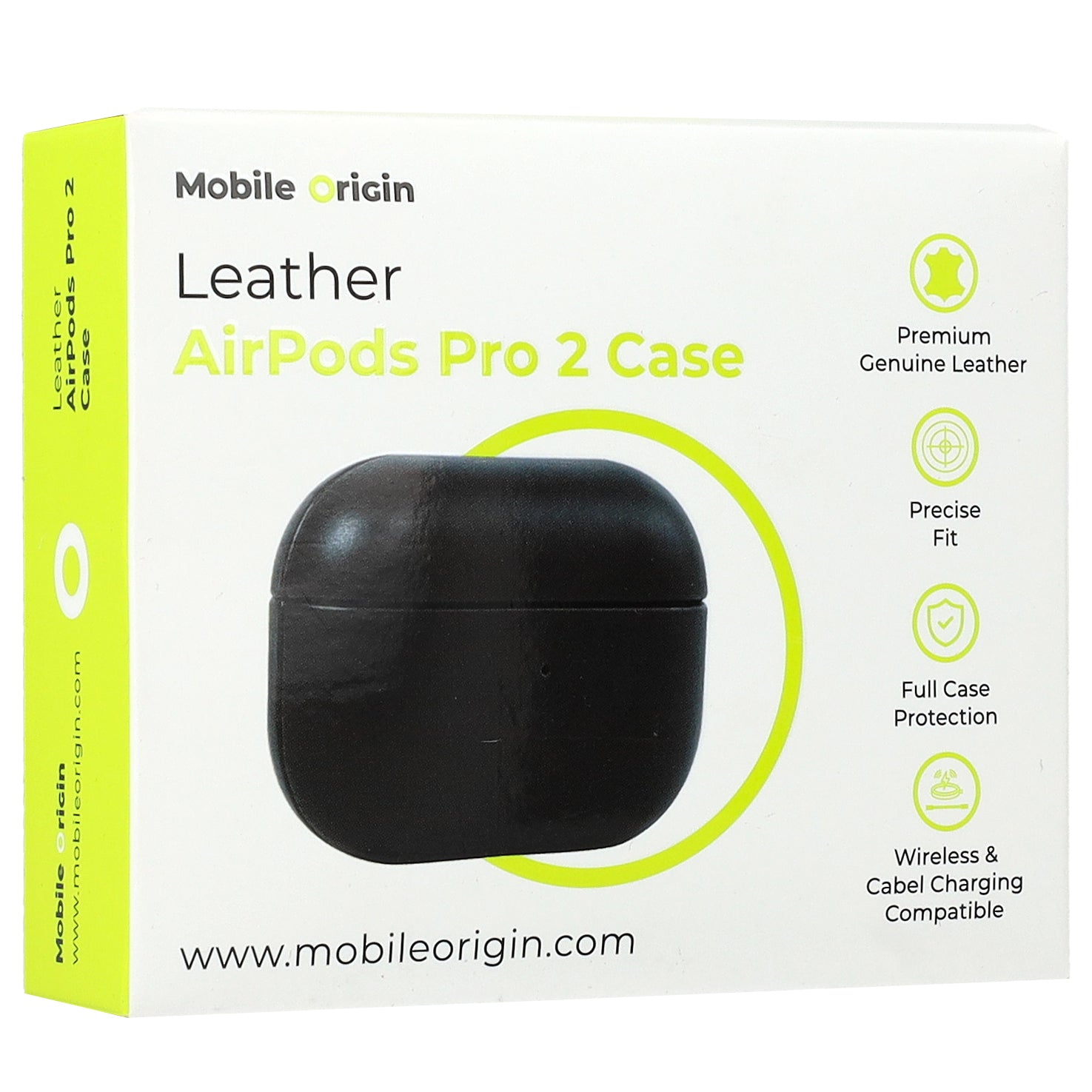 Hülle für AirPods Pro 2, Mobile Origin Leather Case, Braun