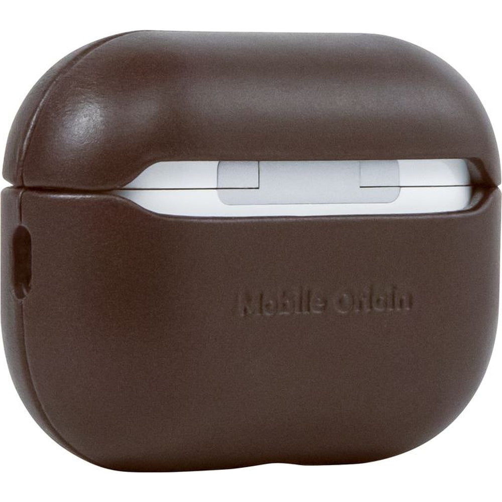 Hülle für AirPods Pro 2, Mobile Origin Leather Case, Braun