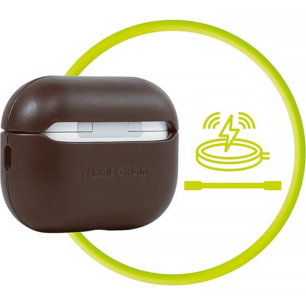 Hülle für AirPods Pro 2, Mobile Origin Leather Case, Braun