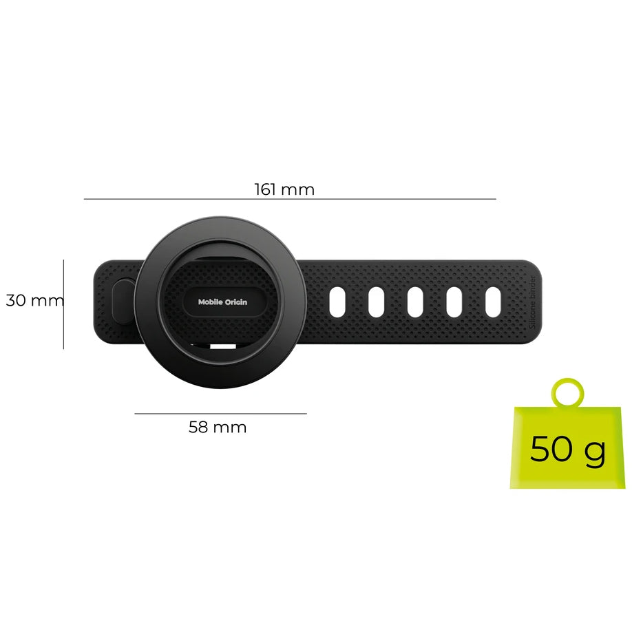 Magnetische Halterung für MagSafe, Mobile Origin Mag O2, für Silikonarmband, Schwarz