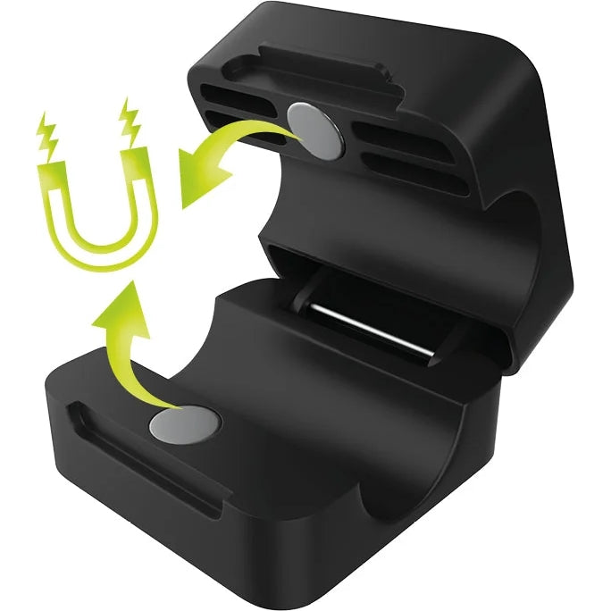 Magnetische Kabelorganizer, Mobile Origin CB8, 6 Stück, Schwarz
