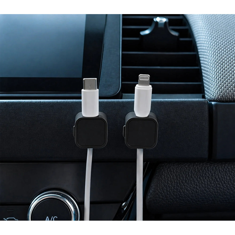 Magnetische Kabelorganizer, Mobile Origin CB8, 6 Stück, Schwarz