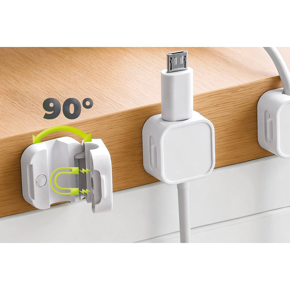 Magnetische Kabelorganizer, Mobile Origin CB8, 6 Stück, Weiß