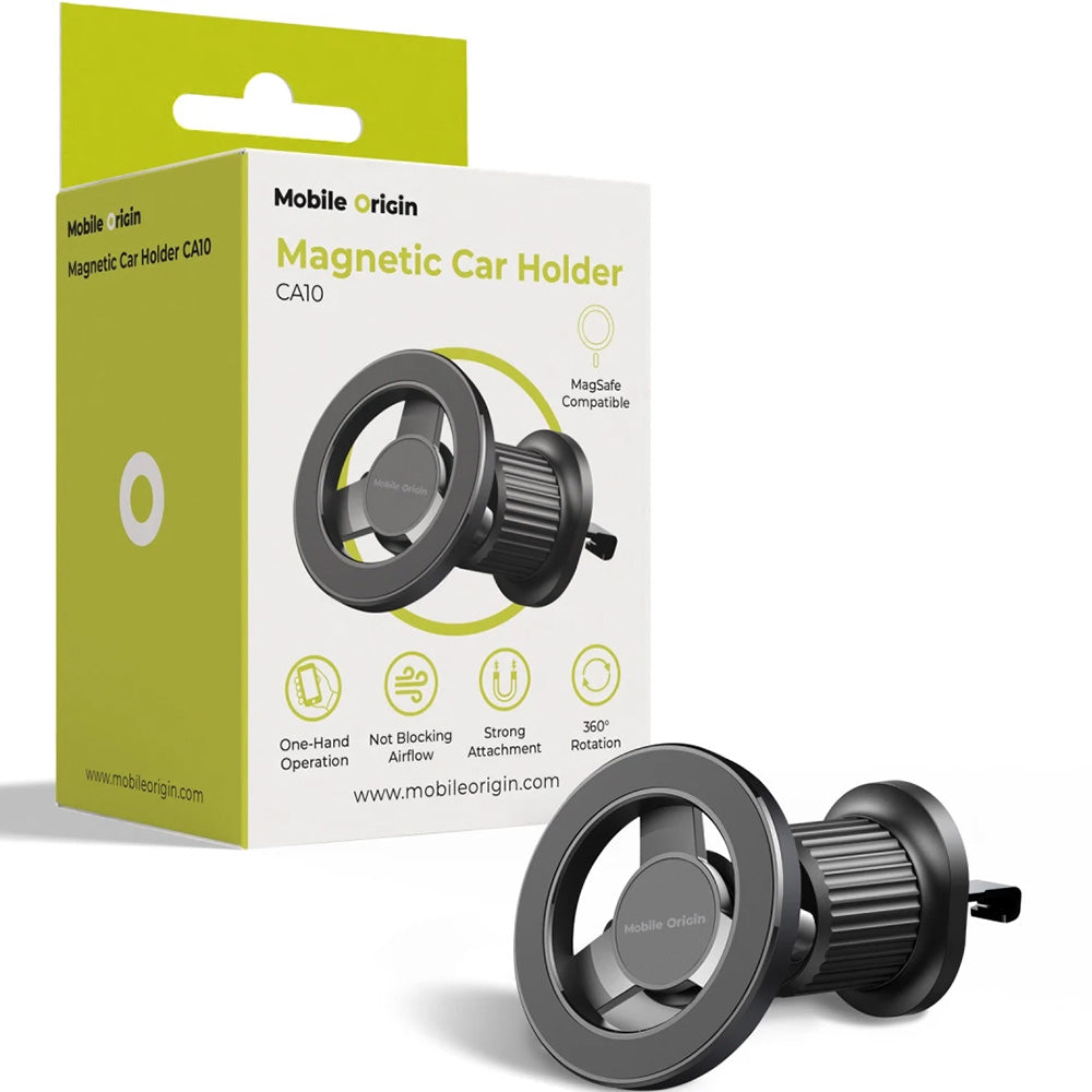 Magnetischer Autohalter für Mobiltelefone für MagSafe Mobile Origin CA10, Schwarz