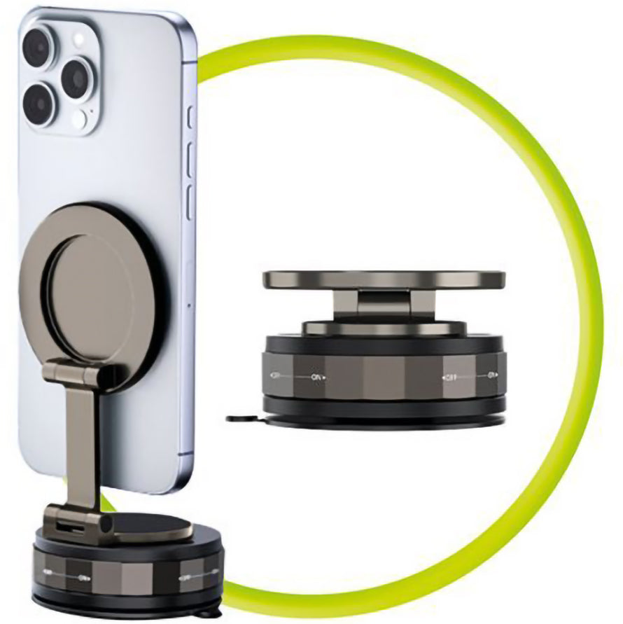 Magnetischer Autohalter für Mobiltelefone für MagSafe Mobile Origin MagSafe Vacuum EasyMount O3, Graphitgrau