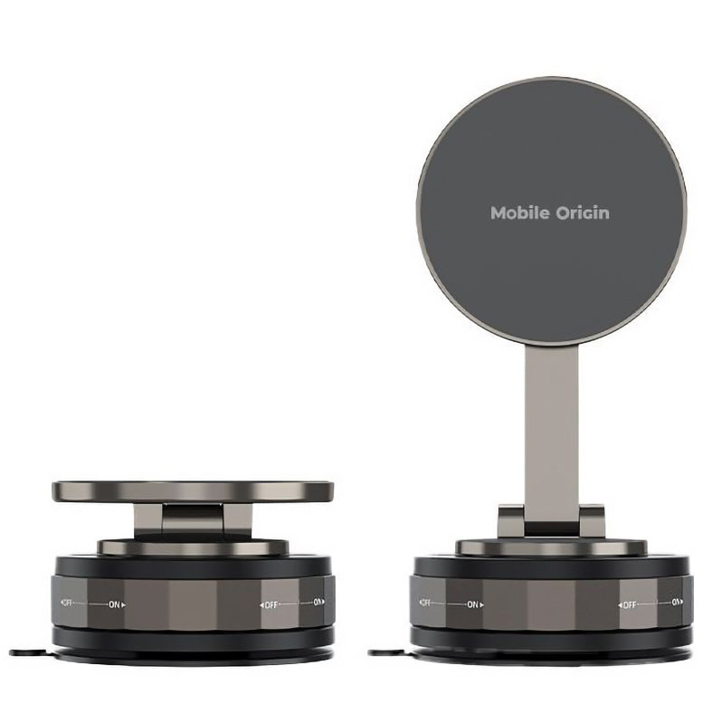 Magnetischer Autohalter für Mobiltelefone für MagSafe Mobile Origin MagSafe Vacuum EasyMount O3, Graphitgrau
